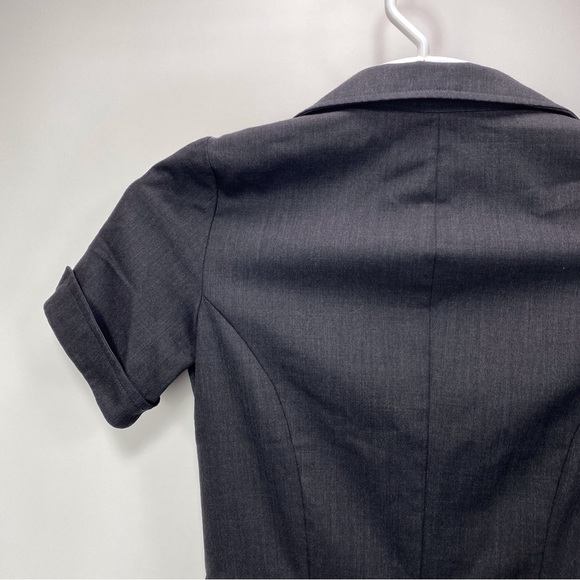 American Airlines Grey Womens Button Up Uniform Dress Size 0 Short Sleeve - Picture 10 of 13